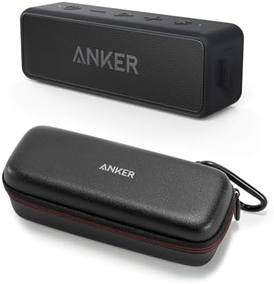 Anker Soundcore 2 Portable Bluetooth Speaker with Stereo Sound, Bluetooth 5, Bassup, IPX7 Waterproof, 24-Hour Playtime