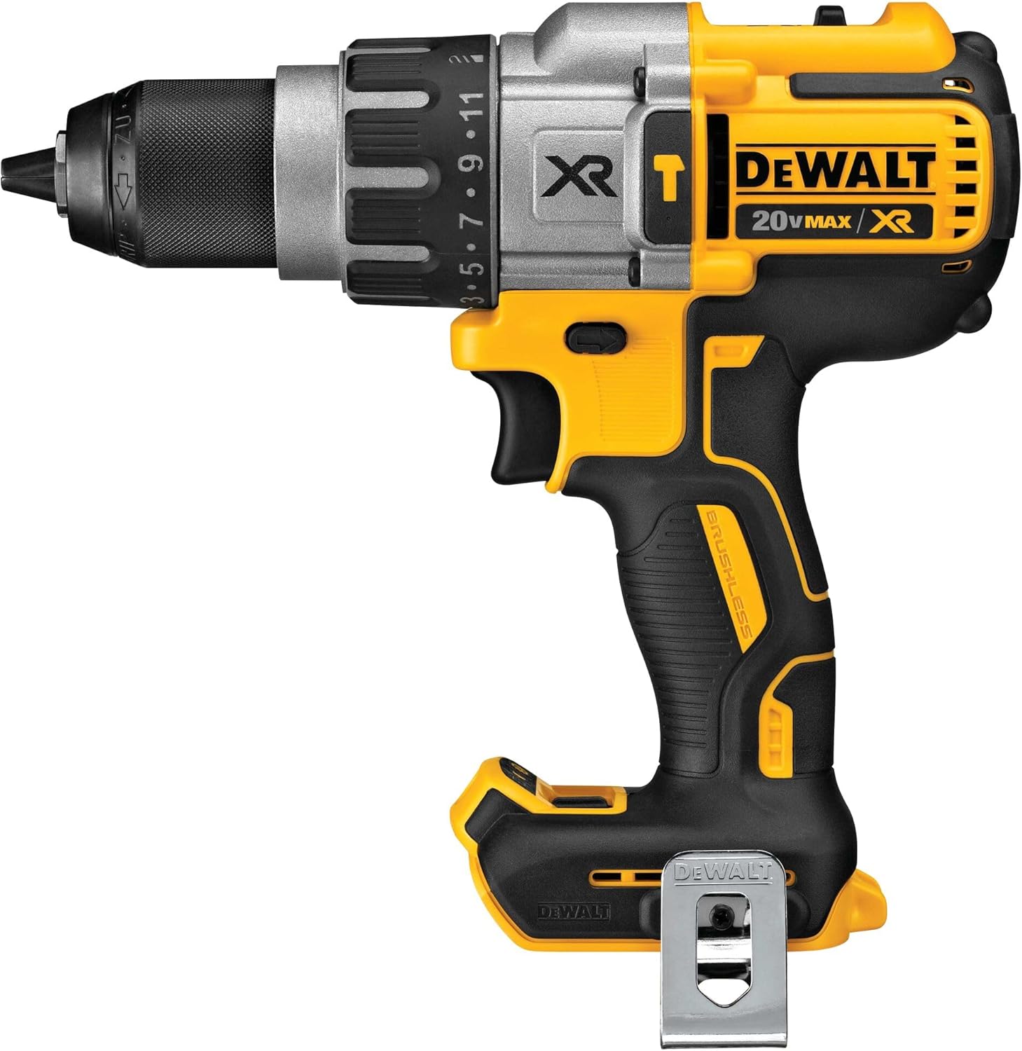 DEWALT 20V MAX XR Cordless Hammer Drill Driver Brushless, Heavy Duty 1/2", 3-Speed, Tool Only