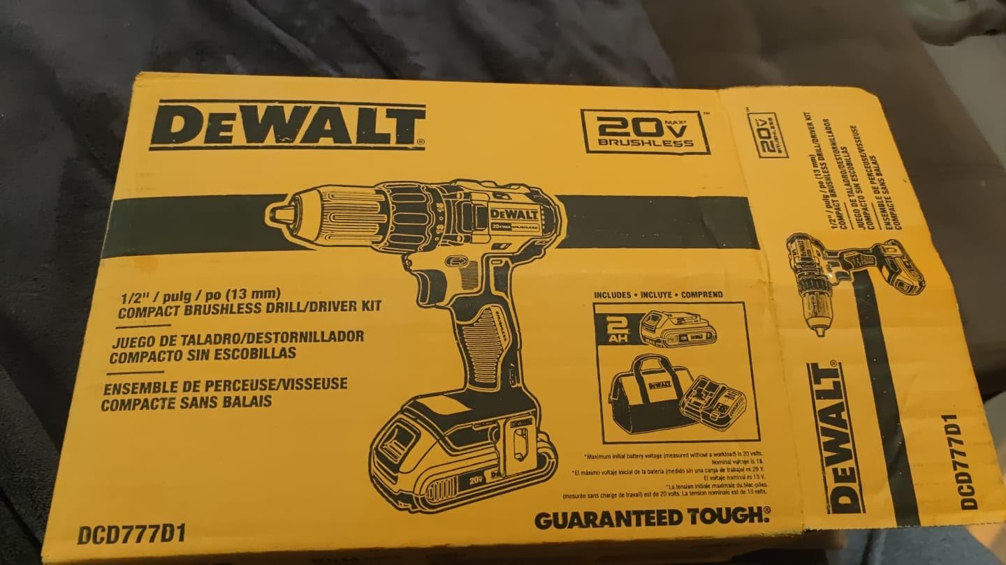 DEWALT 20V MAX Cordless Drill Driver Set, 1/2 Inch Electric Drill, 2 Speed, XR 2.0 Ah Battery and Charger Included